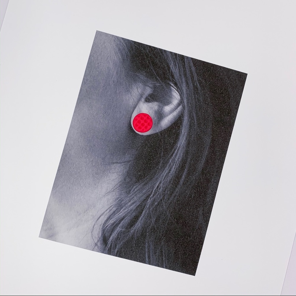 Artist Made Raspberry Tuft Studs | Titanium Posts - Picture 4 of 8